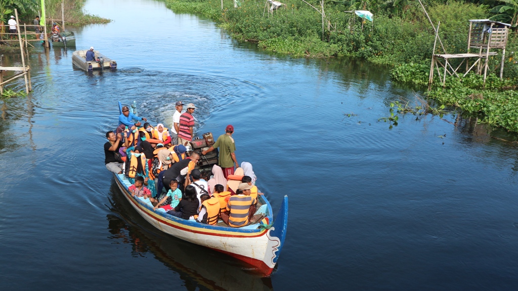 Warga sambut antusias wisata perahu di Sungai Juwana 1 yang terletak di Desa Temulus