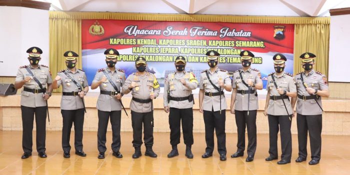 Kapolda Jateng Pimpin Sertijab 7 Kapolres Baru