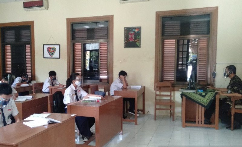Pembelajaran tatap muka di SMPN 4 Surakarta