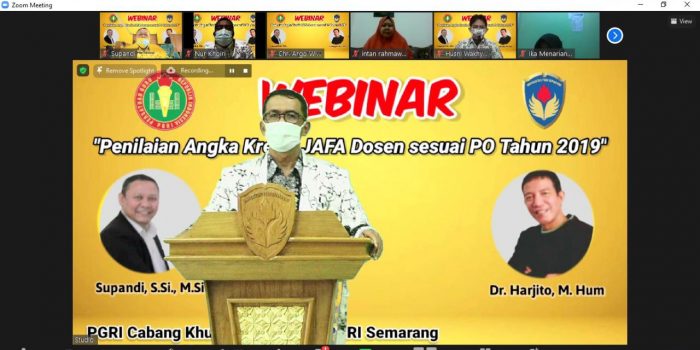 Webinar UPGRIS Penilaian Angka Kredit JAFA Dosen sesuai PO Tahun 2019