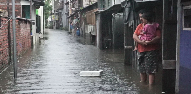 banjir di wilayah Tambakrejo, Kecamatan Gayamsari, Kota Semarang
