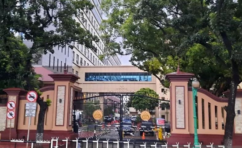 Suasana di depan gedung Bareskrim Polri