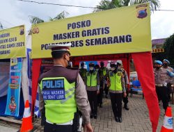 Semangat Putus Rantai Covid-19 Tak Surut, Satlantas Polrestabes Semarang Stanby 24 Jam