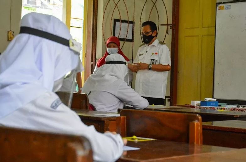 Simulasi pembelajaran tatap muka di salah satu SMP negeri di Kota Yogyakarta