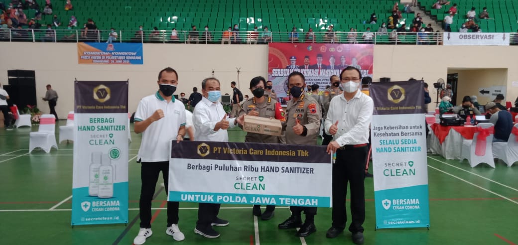 Kegiatan “Aksi Cegah Corona Berbagi Hand Sanitizer” PT Victoria Care Indonesia Tbk