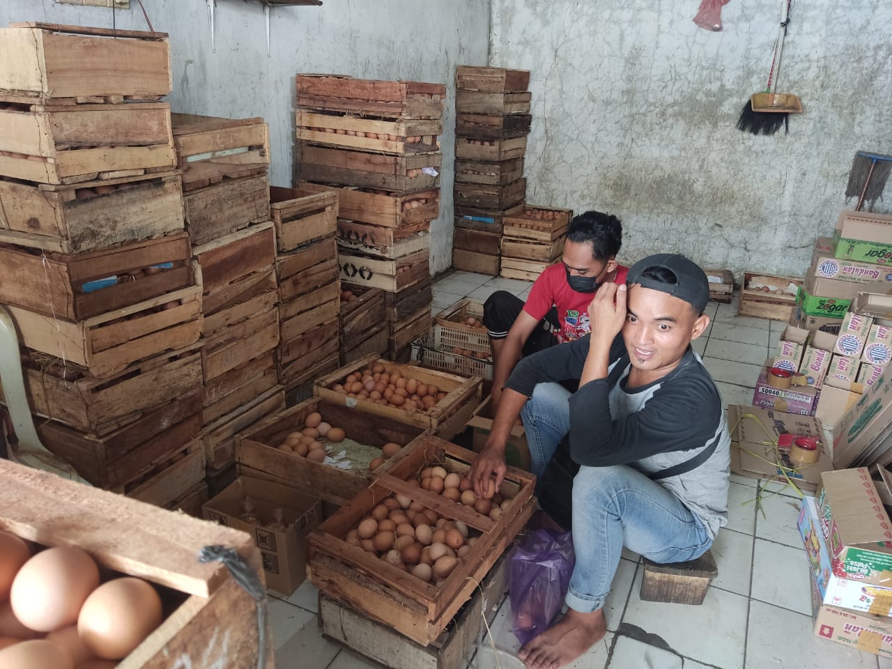 pedagang telur Pasar Pagi Pemalang