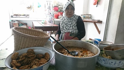 nasi pecel rambak di Pasar Mranggen