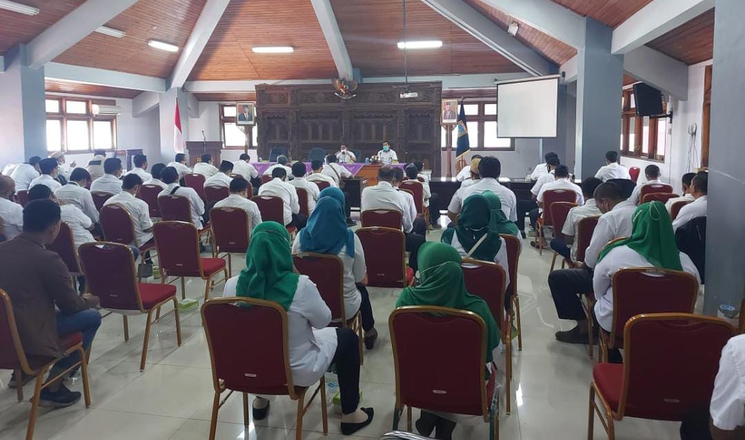 audiensi Kepala Desa dengan Pemkab Kudus di aula lantai 4 Sekda Kudus