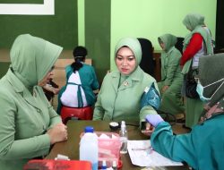 Donor Darah Ramaikan HUT ke-77 Persit Kartika Chandra Kirana