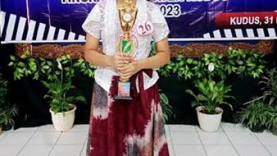 Peserta lomba dari sekolah dasar (SD) Masehi yang berhasil raih juara 1 lomba solo song