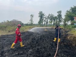 Lahan Kosong Sebelah SMP N 5 Taman Terbakar, Warga Panik