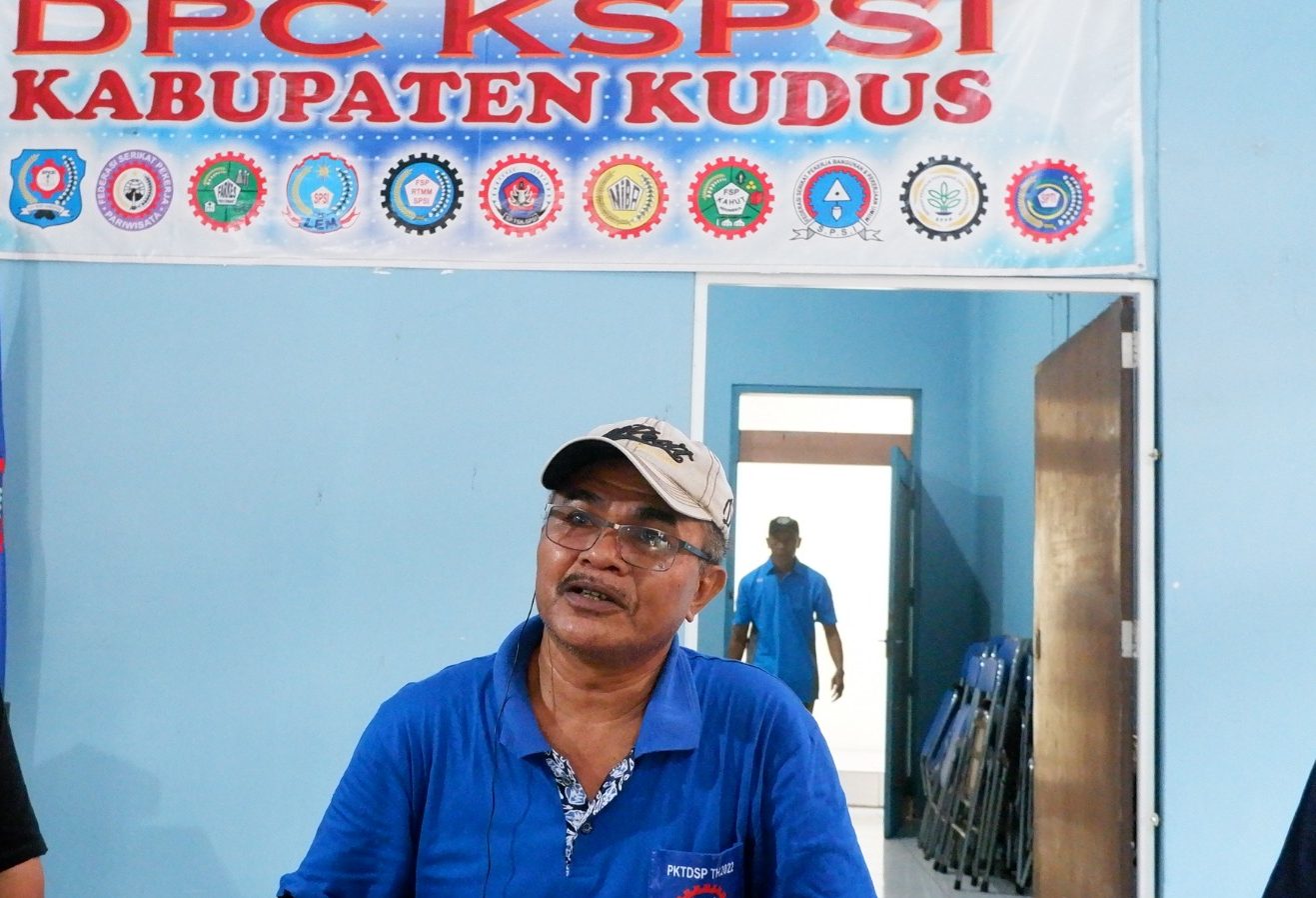 Ketua KSPSI Kudus, Andreas Hua.