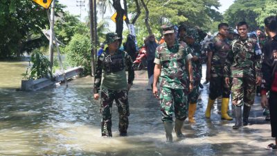 Danrem 073 Makutarama Tinjau Banjir di Karanganyar Demak