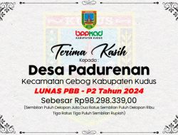 Desa Padurenan Terima Penghargaan dari BPKAD Kudus