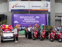 Hadiah dari Semesta: Nasabah Bank Jateng Sukoharjo Menang Mobil Listrik dan Motor Hybrid dalam Undian Tabungan Bima