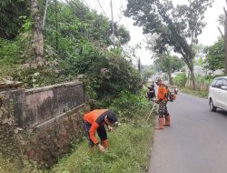 Peringati Hari Lingkungan Hidup, GP Ansor, Banser dan Warga Gondosari Gelar Kerja Bakti Massal
