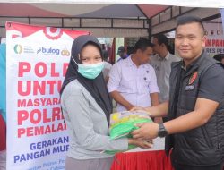 Polres Pemalang & Bulog Tegal Gelar Pasar Murah, Dua Ton Beras Murah Diserbu Masyarakat
