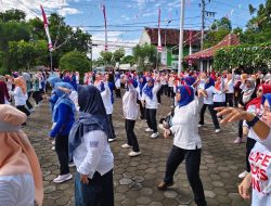 Semarak HUT ke-80 RI, Kecamatan Kota Kudus Gelar Senam Merdeka