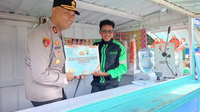 Gelar Apel Ojol Kamtibmas, Polres Kendal Resmikan Warkop Komunitas