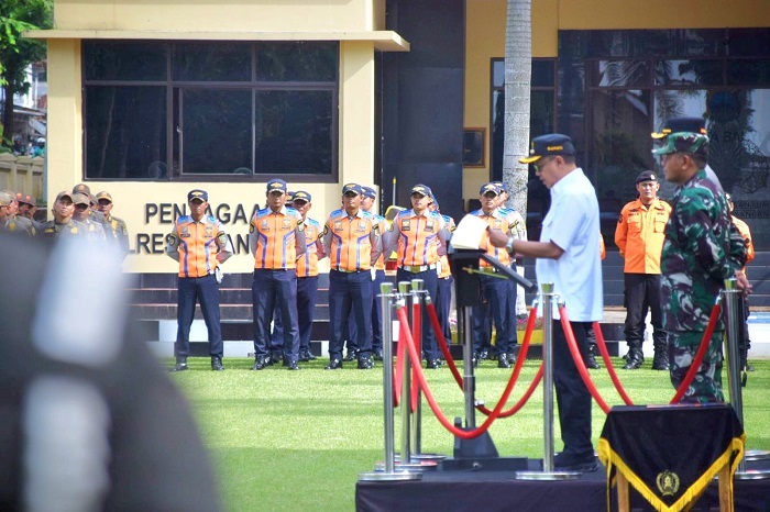 Apel gelar pasukan pengamanan Natal dan Tahun Baru (Nataru) di Alun-alun Purwokerto, Banyumas