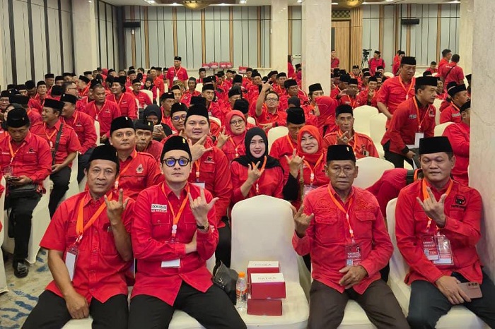 Suasana Konfercab PDI Perjuangan Purworejo yang menetapkan Dion Agasi Setiabudi sebagai Ketua DPC periode 2025-2030.