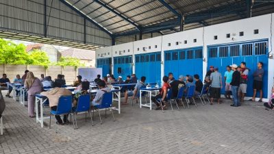 Kepala BPKAD Kudus, Djati Solehach saat memberikan keterangan mengenai progres relokasi pedagang Pasar Bitingan ke Pasar Saerah