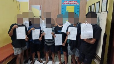 Polsek Pati Kota Gerebek Arena Balap Liar di JLS, 10 Remaja, 9 Motor dan Miras Diamankan