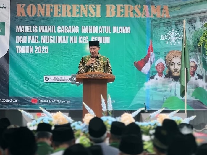 Wakil Bupati Kendal Beny Karnadi memberikan sambutan dalam Konferensi Bersama MWC NU Kecamatan Gemuh