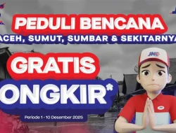 Peduli Bencana Sumatra, JNE Buka Layanan Kirim Bantuan Gratis Ongkir hingga 10 Desember