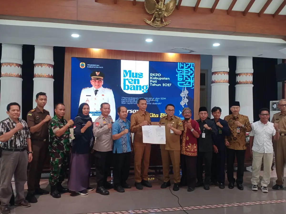 Suasana Musyawarah Perencanaan Pembangunan (Musrenbang) di Pendopo Pati yang membahas RKPD 2027.