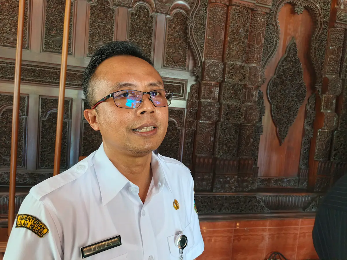 Kepala BKPSDM Kabupaten Kudus, Tulus Tri Yatmika saat memberikan keterangan terkait anggaran belanja pegawai daerah.