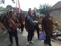 Tradisi Unik Merti Desa Mojo Kendal, Bapak-Bapak Kompak Pikul Tumpeng
