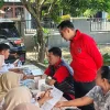 ‎‎Posko Cek Kesehatan Gratis DPC PDI-P Kudus Diserbu Warga