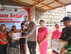 Sasar Warga Kurang Mampu, Polres Kendal Bagikan Sembako dan Gelar Donor Darah di Ngampel